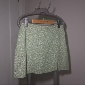 MANGO - Floral - Green & White - Skirt - Women’s S